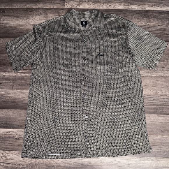 Guess Jeans Short-sleeve Button-up Shirt Vintage 90s Men Sz Medium - Picture 1 of 5
